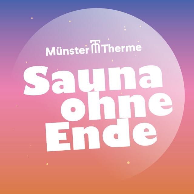 Veranstaltungsgrafik "Sauna ohne Ende" in der Münster-Therme